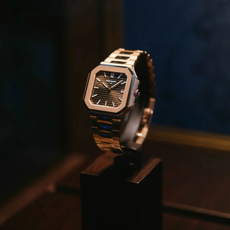 The rose gold Patek Philippe Cubitus watch, one of the models showcased during the magical evening at Finca Son Togores in Mallorca